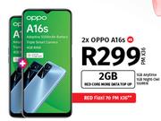 2 x Oppo A16s 4G-On 2GB Red Core More Data Top Up + On Red Flexi 70