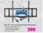 Ellies Slim 37"-70" Low Profile Fixed TV Bracket Kit