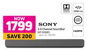 Sony 2.0 Channel Soundbar HT-S100F