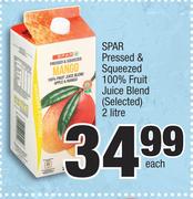 Spar Pressed & Squeezed 100% Fruit Juice Blend(Selected)-2L Each