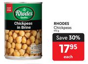 Rhodes Chickpeas-410g Each