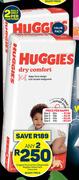 Huggies Dry Comfort Disposable Nappies Value Pack Assorted-Any 2