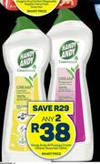 Handy Andy All Purpose Cream Cleaner Assorted-Any 2 x 750ml