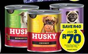 Husky Dog Food Tin Assorted-Any 3 x 775g