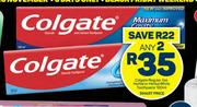 Colgate Regular, Gel, Herbal Or Herbal White Toothpaste-Any 2 x 100ml