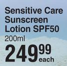 Everysun Sensitive Care Sunscreen Lotion SPF50-200ml Each