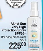 Bio-Nike Aknet Sun Very High Protection Spray SPF50+ (For Acne Prone Skin)-50ml