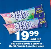 aSta-Soft Fabric Softener Refill Pouch-500ml Each