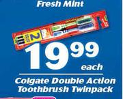 Colgate Double Action Toothbrush Twinpack-Each