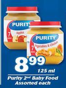 Purity 2nd Baby Food-125ml Each