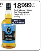 Springbank 16 Year Old Single Cask Single Malt Scotch Whisky-Each