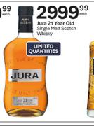 Jura 21 Year Old Single Malt Scotch Whisky-Each