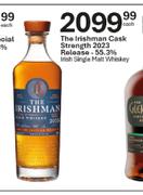The Irishman Cask Strength 2023 Release 55.3% Irish Single Malt Whisky-Each