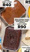 Winter Puddings Assorted (Chocolate, Malva, Ginger, Sticky Toffee Or Apple Cinnamon)-For Any 2