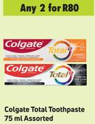 Colgate Total Toothpaste Assorted-For 2 x 75ml