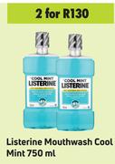 Listerine Mouthwash Cool Mint-For 2 x 750ml