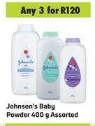 Johnson's Baby Powder Assorted-For 3 x 400g