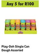 Play Doh Single Can Dough Assorted-For 5