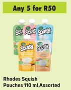 Rhodes Squish Pouches Assorted-For 5 x 110ml