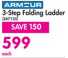 Armour 3 Step Folding Ladder
