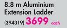 Mundo 8.8m Aluminium Extension Ladder-Each