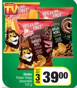 Simba Potato Chips Assorted-For Any 2 x 132g