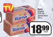 Rama Original 70% Fat Spread Brick-500g Each