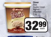 Clover Bliss Double Cream Yoghurt Assorted-1kg Each