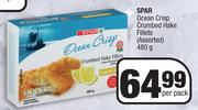 Spar Ocean Crisp Crumbed Hake Fillets Assorted-480g Per Pack