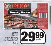 Eskort Bacon (Back, Streaky Or Lean Diced)-200g Each