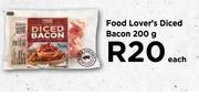 Food Lover's Diced Bacon-200g Each