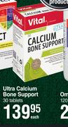 Vital Calcium Body Support-30 Tablets Each