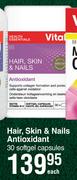 Vital Hair, Skin & Nails Antioxidant-30 Softgel Capsules Each