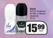 Shield Roll On Deodorant For Men Or Women Assorted-50ml Each