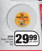 Spar Paper Plates 230mm 50s-Per Pack
