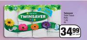 Twinsaver Toilet Tissue Rolls 1 Ply-8s Per Pack