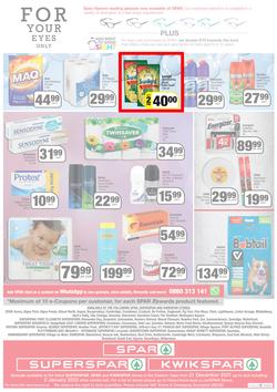 SPAR, SUPERSPAR & KWIKSPAR EASTERN CAPE (21 December 2021 - 2 January 2022) Valid In Spar: Acres, Cradock, Fleet, Superspar: Port Elizabeth, East London, Knysna, Kwikspar: Abbotsford, Butterworth, page 4