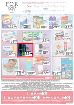 SPAR, SUPERSPAR & KWIKSPAR EASTERN CAPE (21 December 2021 - 2 January 2022) Valid In Spar: Acres, Cradock, Fleet, Superspar: Port Elizabeth, East London, Knysna, Kwikspar: Abbotsford, Butterworth, page 4