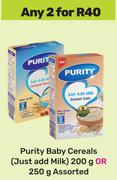 Purity Baby Cereals (Just Add Milk) 200g Or 250g Assorted-For Any 2