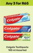 Colgate Toothpaste Assorted-For Any 3 x 100ml