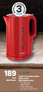 Logik 1.7Ltr Cordless Kettle (Black Or Red)-Each