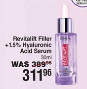 L'Oreal Revitalift Filler +1.5% Hyaluronic Acid Serum-30ml