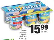  Danone Nutriday Yoghurt (Selected)-6 x 100g Per Pack
