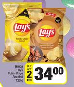 Simba Lay's Potato Chips Assorted-For Any 2 x 120g