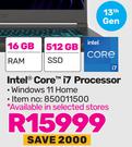 MSI 15.6"(39cm) Intel Core i7 Processor