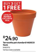 Hadeco 14cm Standard Terracotta Pot
