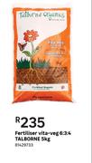 Talborne Vita Veg 6:3:4 Fertiliser-5Kg