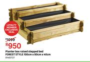 Forest Style Stepped Bed Raised Planter Box 100cm x 80cm x 40cm