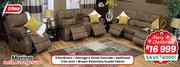 Marina 3 Piece Recliner Lounge Suite