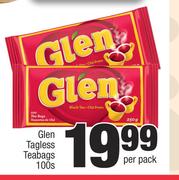 Glen Tagless Teabags-100's Per Pack